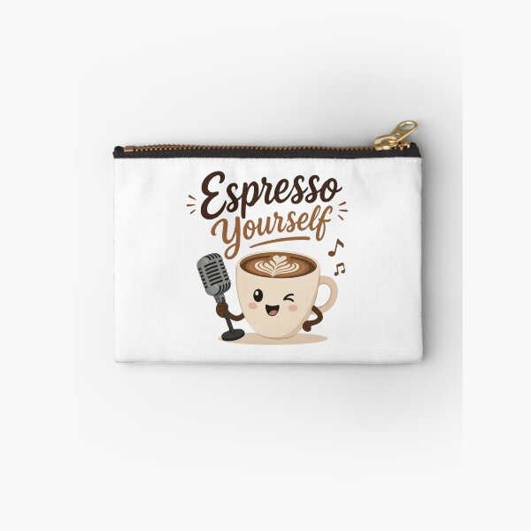 Item preview, Espresso Yourself Cute Singing Coffee Pun designed and sold by Cerys-GS.