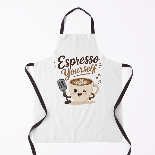 Item preview, Espresso Yourself Cute Singing Coffee Pun designed and sold by Cerys-GS.