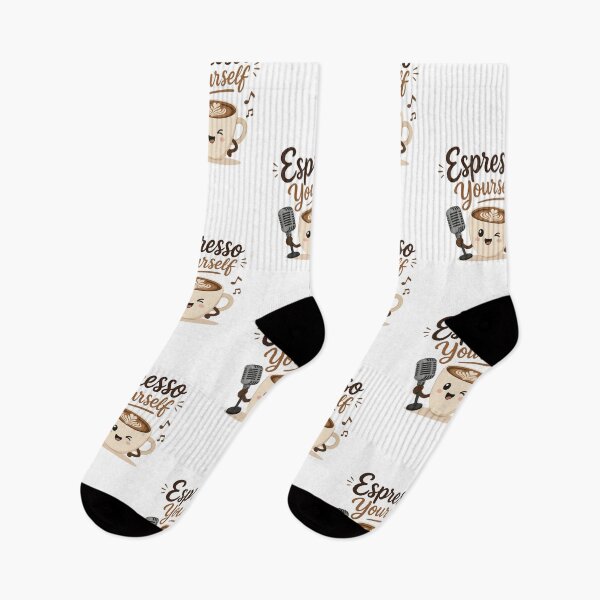 Item preview, Espresso Yourself Cute Singing Coffee Pun designed and sold by Cerys-GS.