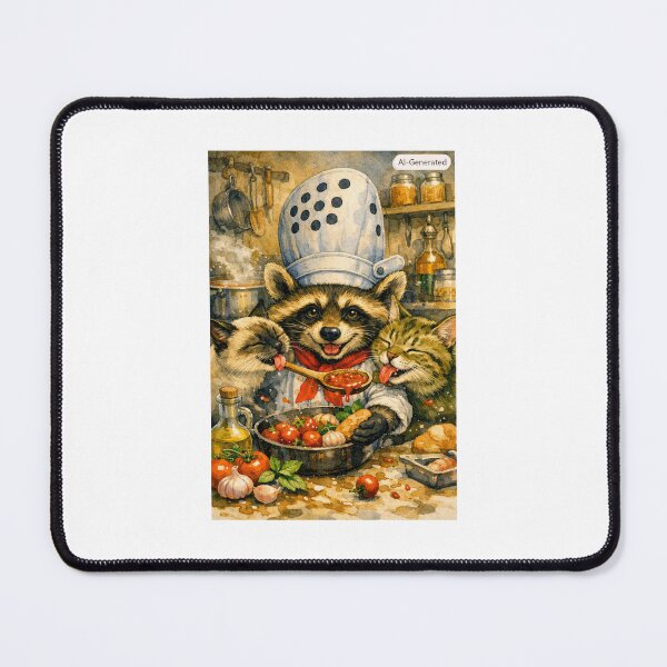 Item preview, Chef Racoo with Robert and Meeko designed and sold by RobertAndMeeko.