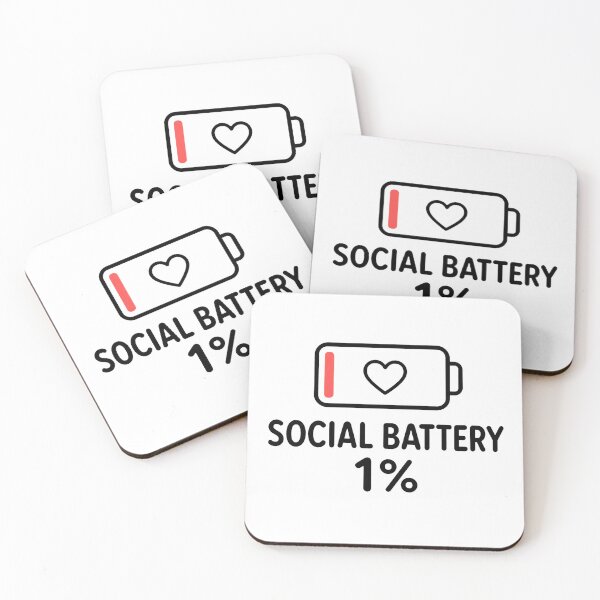 Item preview, Social Battery One Percent Funny Quote designed and sold by good-graffity.