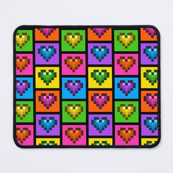 Item preview, Retro Pixel Hearts Grid - Pop Art Color Block designed and sold by MMjs826.