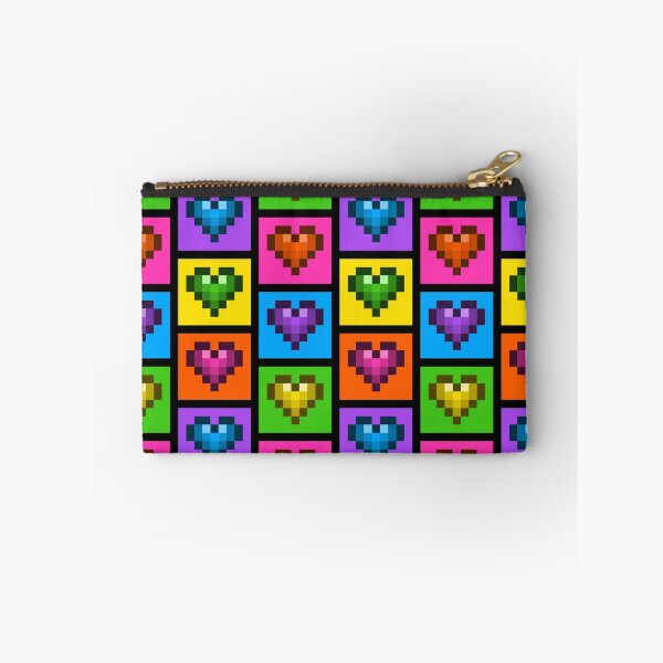 Item preview, Retro Pixel Hearts Grid - Pop Art Color Block designed and sold by MMjs826.