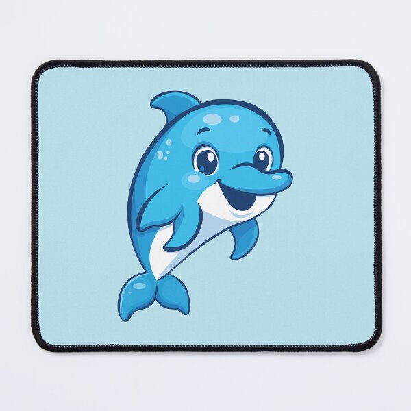 Item preview, Cute Blue Dolphin Cute Cartoon Sea Animal designed and sold by SolutionsArt.