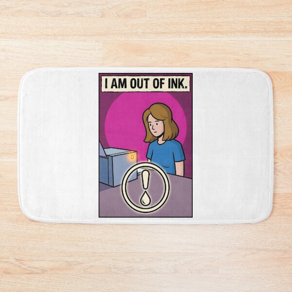 Item preview, I Am Out Of Ink Modern Graphic Comic Poster designed and sold by DuckOddity.