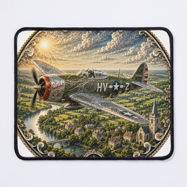 Item preview, Guardians of the Sky –P-47 Thunderbolt Framed Aviation Wall Art designed and sold by 1Vision Design.