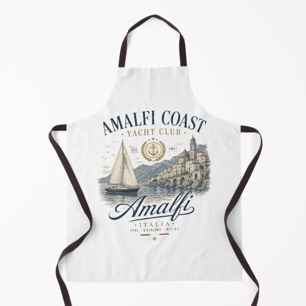 Item preview, Amalfi Coast Yacht Club Vintage Sailing Design | Italy Nautical Travel Poster designed and sold by Asfyi.