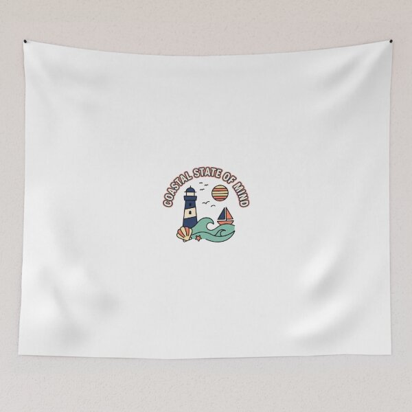 Item preview, Coastal State of Mind Folk Lighthouse designed and sold by GoofyShopp.