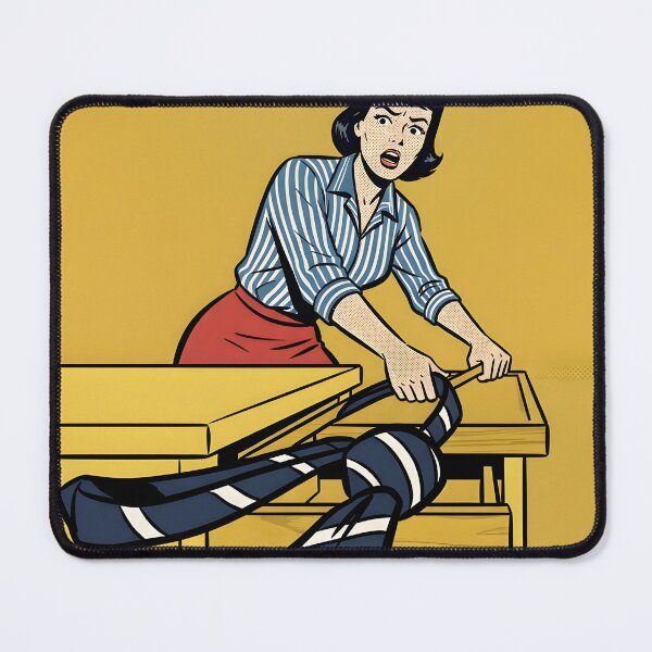 Item preview, Trapped Tie Office Struggle Minimalist Comic Poster designed and sold by DuckOddity.