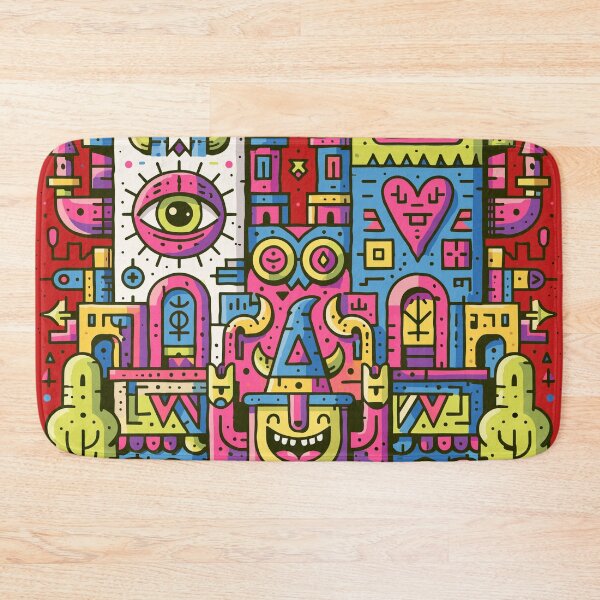Item preview, Vibrant Maximalist Doodle Fantasy City designed and sold by Romgora.