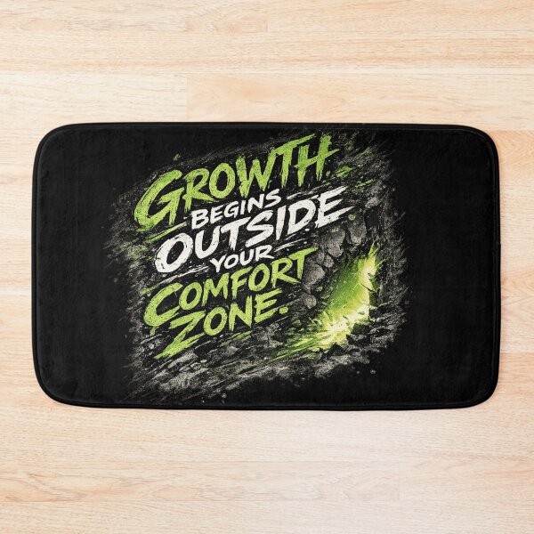 Item preview, Growth Begins Outside Your Comfort Zone – Motivational Typography Design designed and sold by ArtisticHeart21.