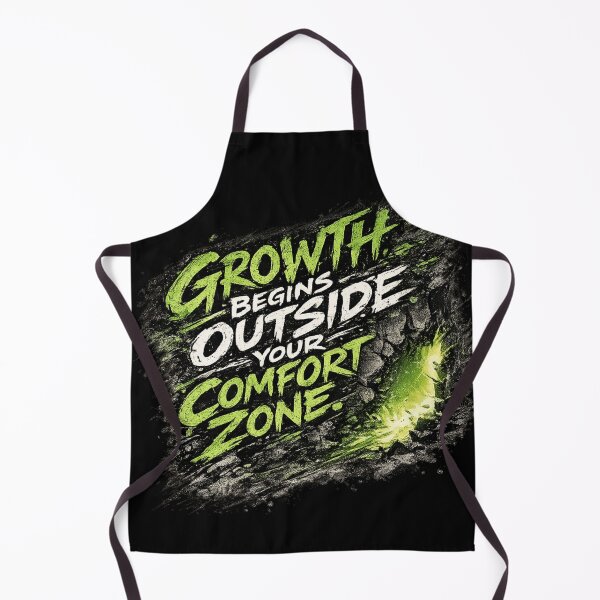 Item preview, Growth Begins Outside Your Comfort Zone – Motivational Typography Design designed and sold by ArtisticHeart21.