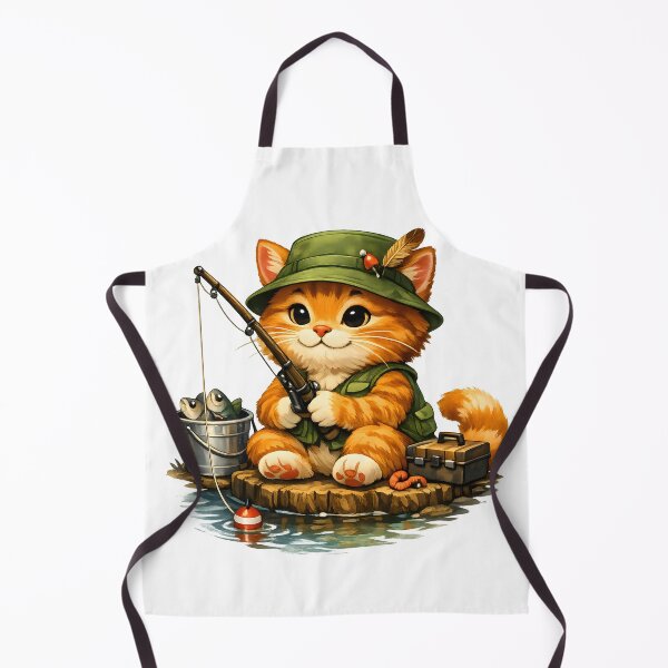 Item preview, Cute Orange Cat Fishing by the Lake designed and sold by builtforyou.