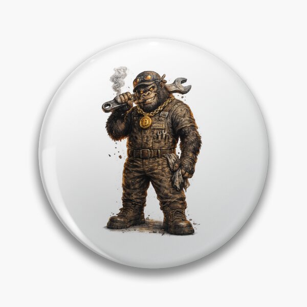 Item preview, Garage Gorilla Mechanic – Fierce 3D Cartoon Monkey with Wrench designed and sold by AlexLineArt.