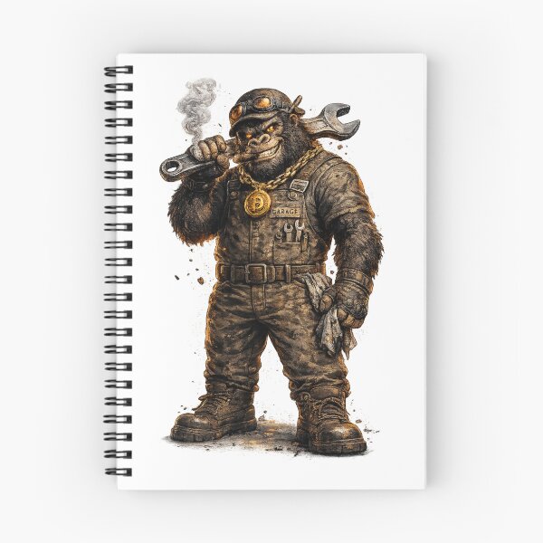 Item preview, Garage Gorilla Mechanic – Fierce 3D Cartoon Monkey with Wrench designed and sold by AlexLineArt.
