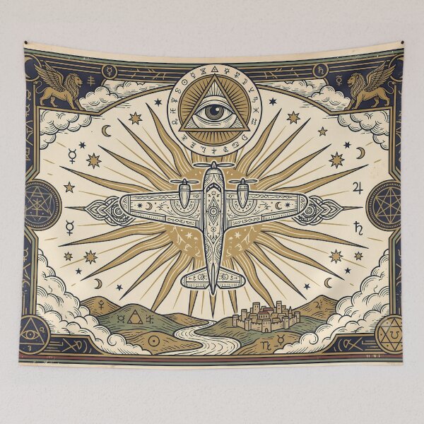 Item preview, Esoteric Vintage Airplane Tarot Card designed and sold by Design-Illusi0n.