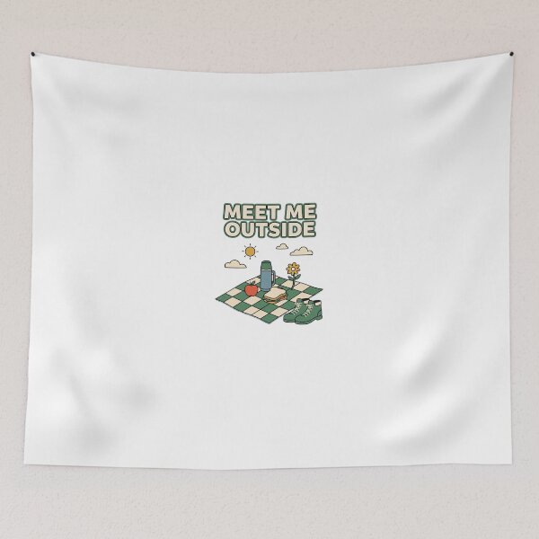 Item preview, Meet Me Outside Folk Picnic Design designed and sold by GoofyShopp.