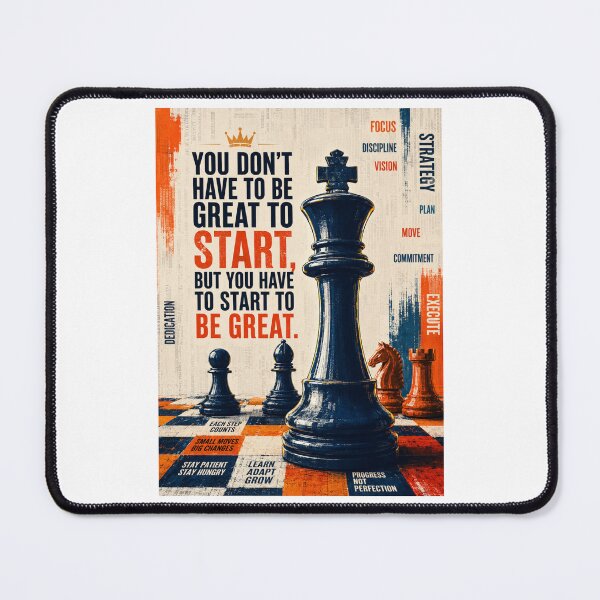 Item preview, Start To Be Great Chess Motivational T-Shirt designed and sold by Mediagraphic.