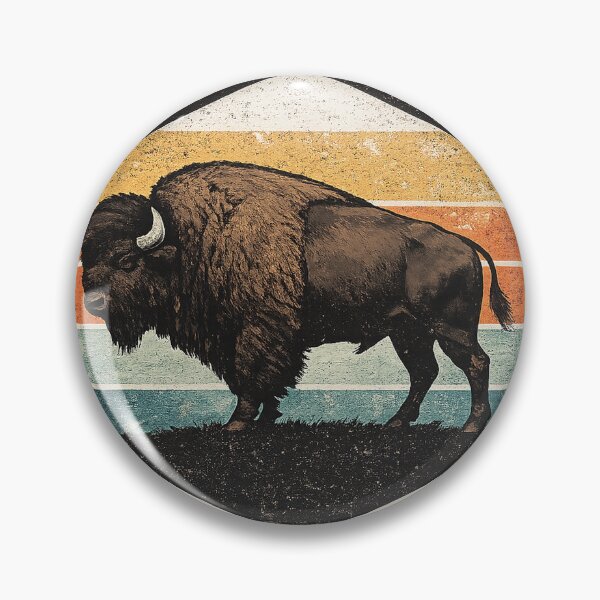 Item preview, Vintage American Bison Retro Wildlife Graphic designed and sold by Moratasaid.