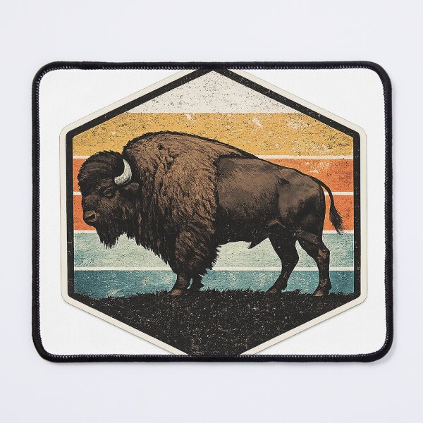 Item preview, Vintage American Bison Retro Wildlife Graphic designed and sold by Moratasaid.
