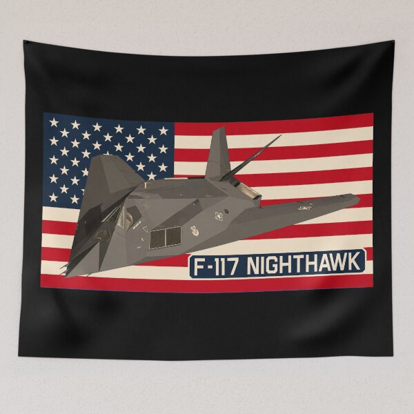 Item preview, F-117 Nighthawk Stealth Aircraft American Flag Aviation designed and sold by MilitaryMart.