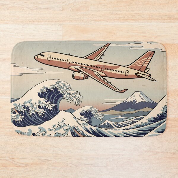 Item preview, Great Wave Mount Fuji Airplane designed and sold by Design-Illusi0n.