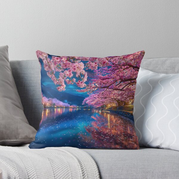 Item preview, Stunning Cherry Blossom Reflection at Night designed and sold by Artessie.