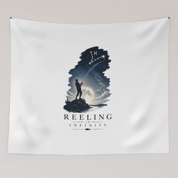 Item preview, Cosmic Pisces Fishing Poster designed and sold by teemix.