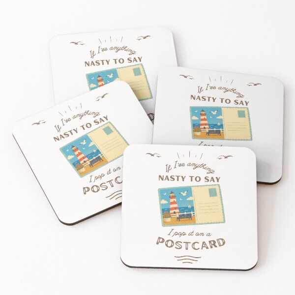Item preview, If I've anything nasty to say, I pop it on a postcard. Victoria Wood Quote. designed and sold by DontKnowMuch.