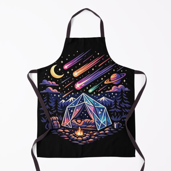 Item preview, Crystal Tent Under Shooting Stars - Cosmic Camping Art designed and sold by teemix.