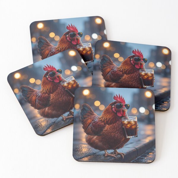 Item preview, Chicken Drinking Iced Coffee Funny Chicken Lover Farm Animal Coffee Meme designed and sold by conggamenhatvip.