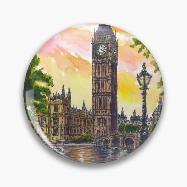 Item preview, Big Ben Above Thames in Golden London Light designed and sold by artshop77.