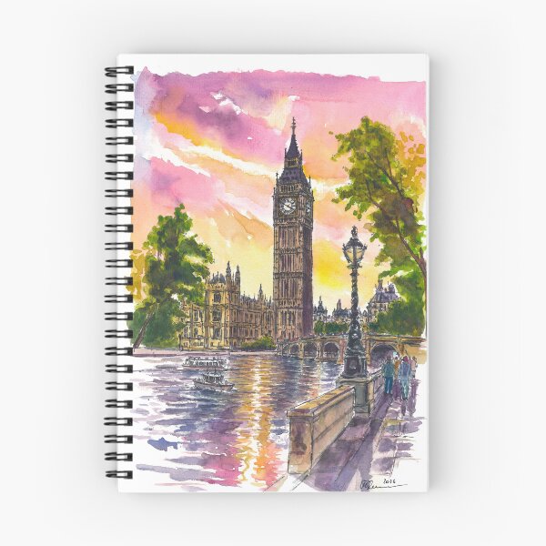 Item preview, Big Ben Above Thames in Golden London Light designed and sold by artshop77.