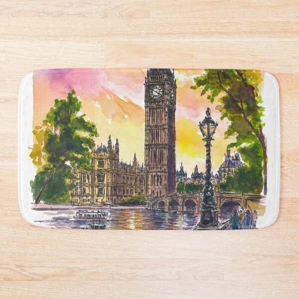Item preview, Big Ben Above Thames in Golden London Light designed and sold by artshop77.
