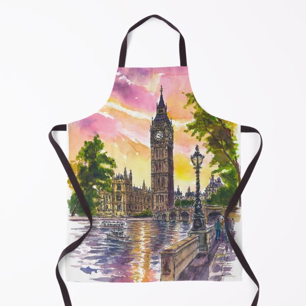 Item preview, Big Ben Above Thames in Golden London Light designed and sold by artshop77.