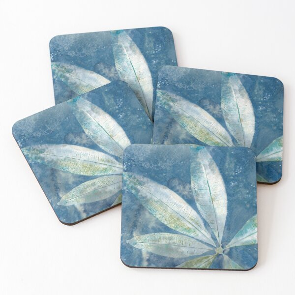 Item preview, Pachira Aquatica Money Tree Wet Cyanotype Mixed Media Botanical Art by Nicole Giger designed and sold by NicoleGiger.Studio.