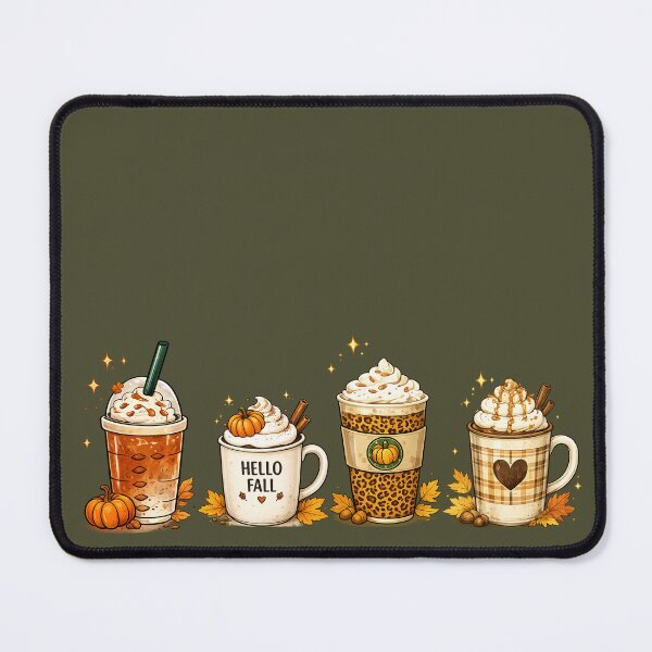 Item preview, Cozy Fall Coffee Cups Autumn Illustration designed and sold by Lapky Shop.