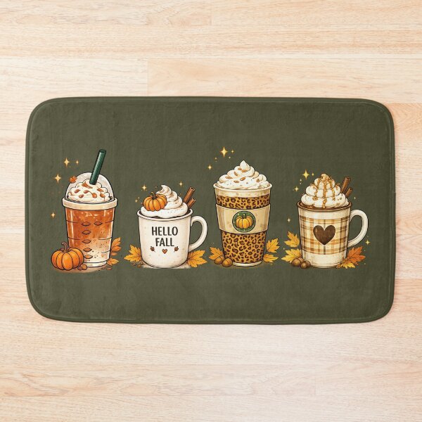Item preview, Cozy Fall Coffee Cups Autumn Illustration designed and sold by Lapky Shop.