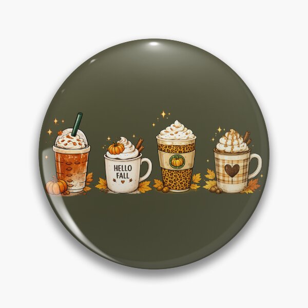 Item preview, Cozy Fall Coffee Cups Autumn Illustration designed and sold by Lapky Shop.