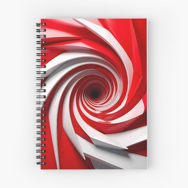 Item preview, Red and White Spiral Pattern designed and sold by Vicky Brago-Mitchell®.