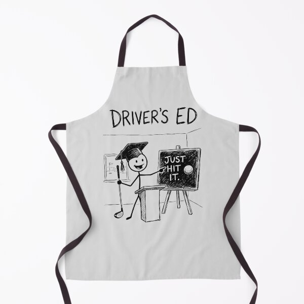 Item preview, Golfer Humor Driver's Education Cartoon designed and sold by ThreadRiotTees.