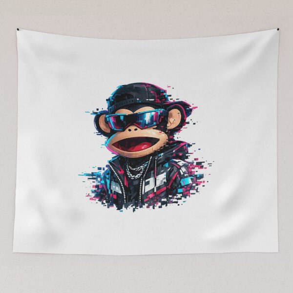 Item preview, Cyberpunk Julius Glitchwave Monkey designed and sold by teemix.