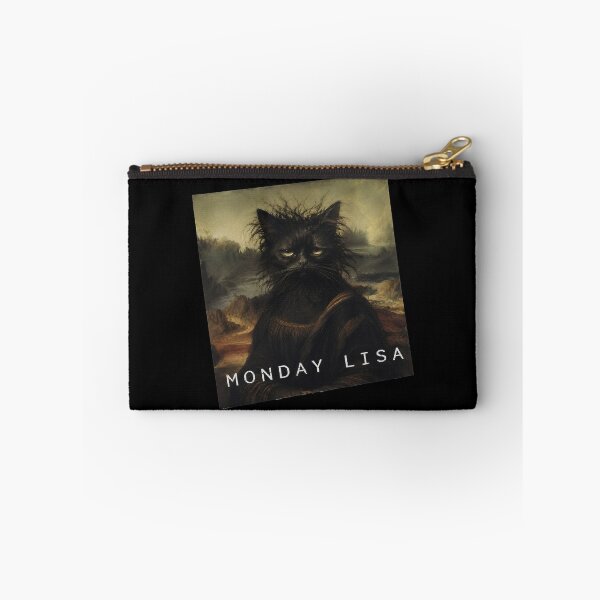 Item preview, Monday Lisa – Grumpy Black Cat Mona Lisa Parody | Funny Renaissance Cat Meme designed and sold by BlackCat Vibe.