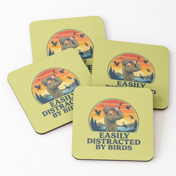 Item preview, Easily Distracted By Birds Vintage Sunset Art designed and sold by MarCinu Art.