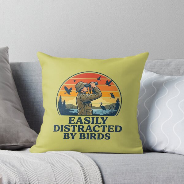 Item preview, Easily Distracted By Birds Vintage Sunset Art designed and sold by MarCinu Art.