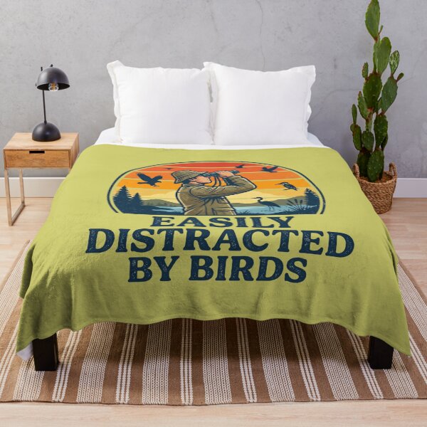 Item preview, Easily Distracted By Birds Vintage Sunset Art designed and sold by MarCinu Art.