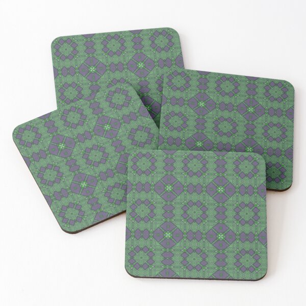 Item preview, Green and Purple Geometric Abstract Pattern designed and sold by SweetLilith.