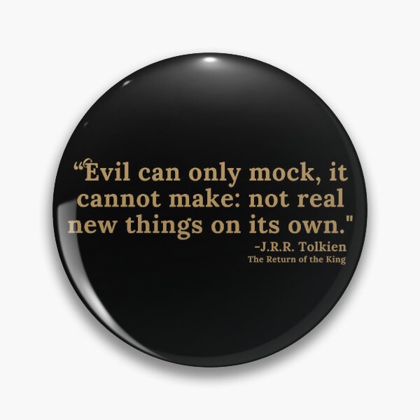 Item preview, Evil Can Only Mock, It Cannot Make Quote - Gold Text designed and sold by TheKnightWriter.