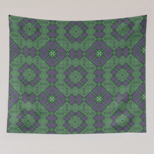 Item preview, Green and Purple Geometric Abstract Pattern designed and sold by SweetLilith.