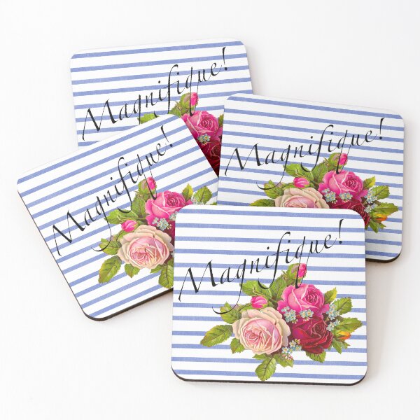 Item preview, Chic French Breton Stripes with Vintage Parisian Roses Art designed and sold by CaseyMichelleArt.